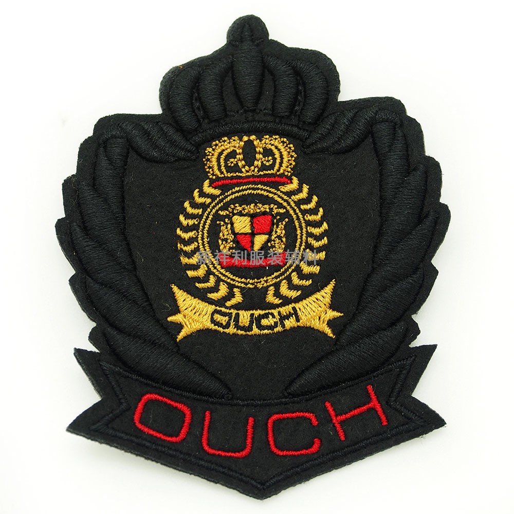 服装妖精动漫网站免费刺绣臂章 徽章背胶魔术贴LOGO袖章 电脑绣花章仔批发
